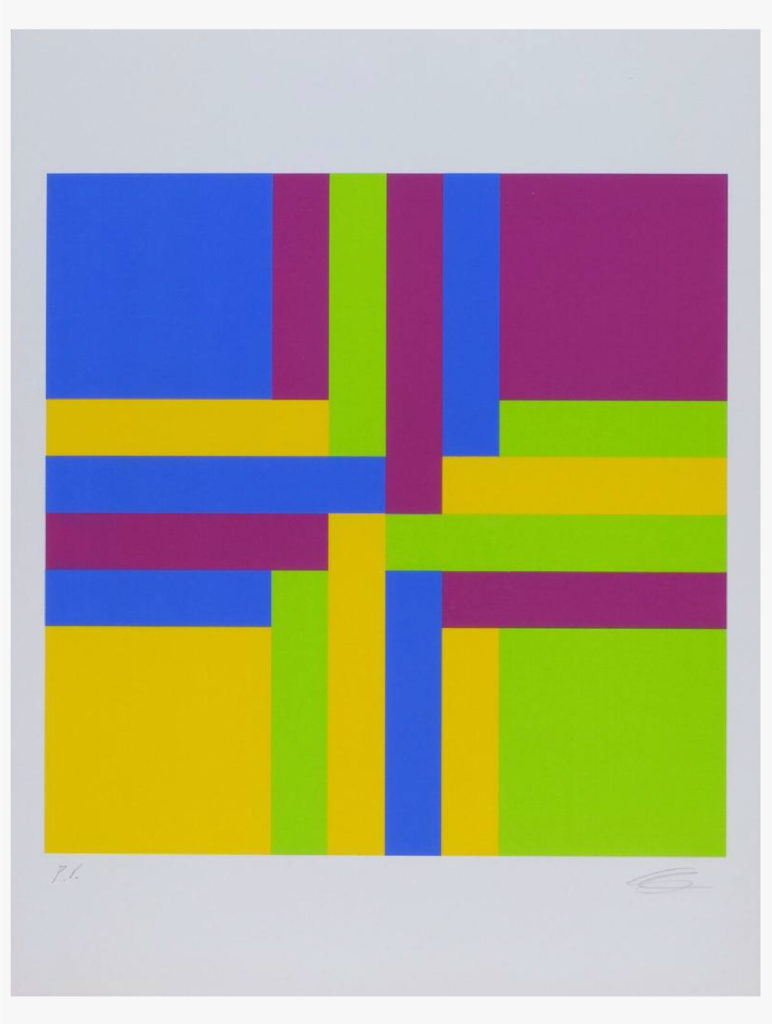 Vier verschränkte Farbgruppen (1973), Richard Paul Lohse